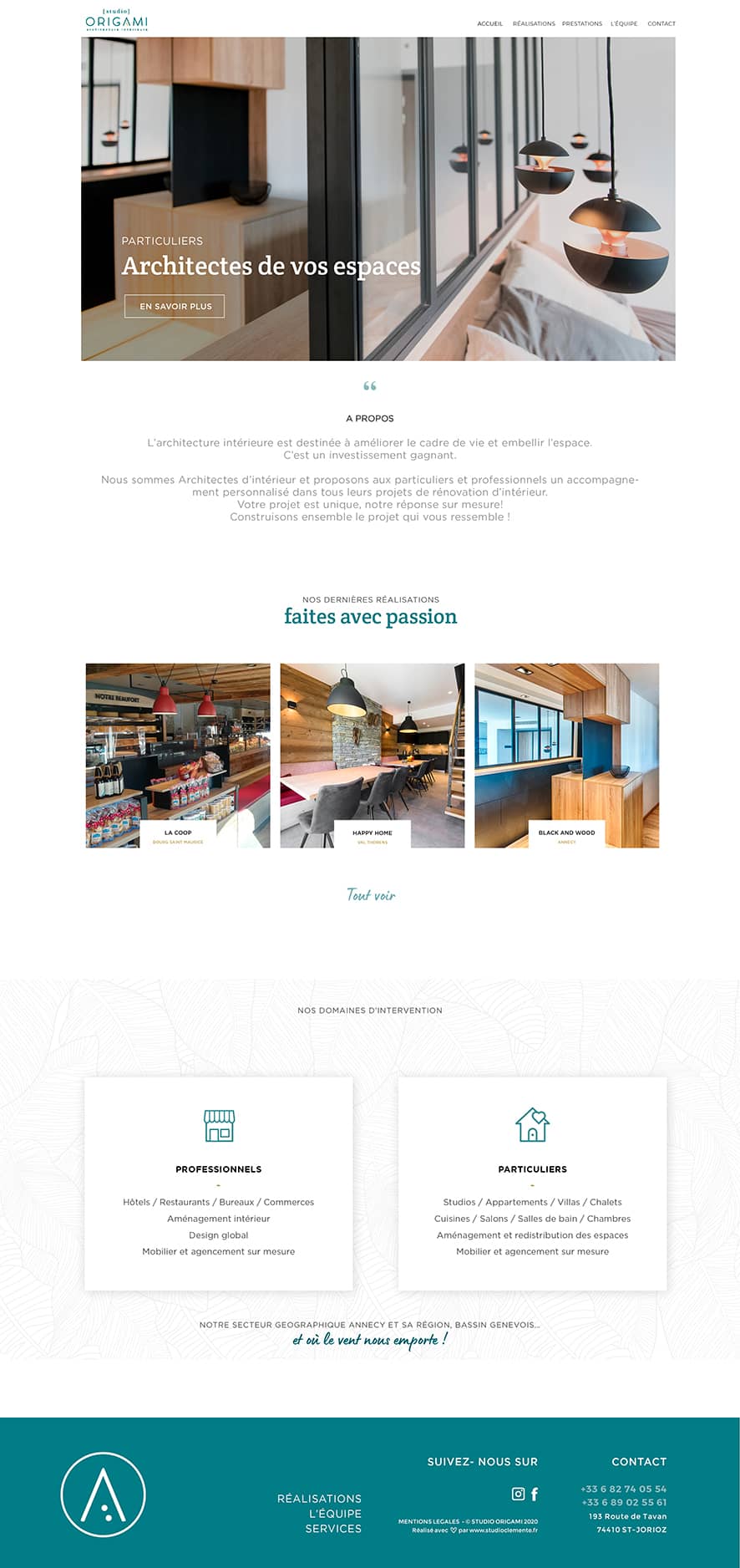 Créer un site vitrine efficace : l’exemple de Studio Origami réalisé par Studio Clémente